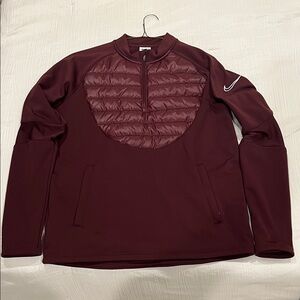 Nike Men's Maroon Quilted Performance Jacket